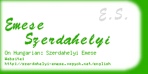 emese szerdahelyi business card